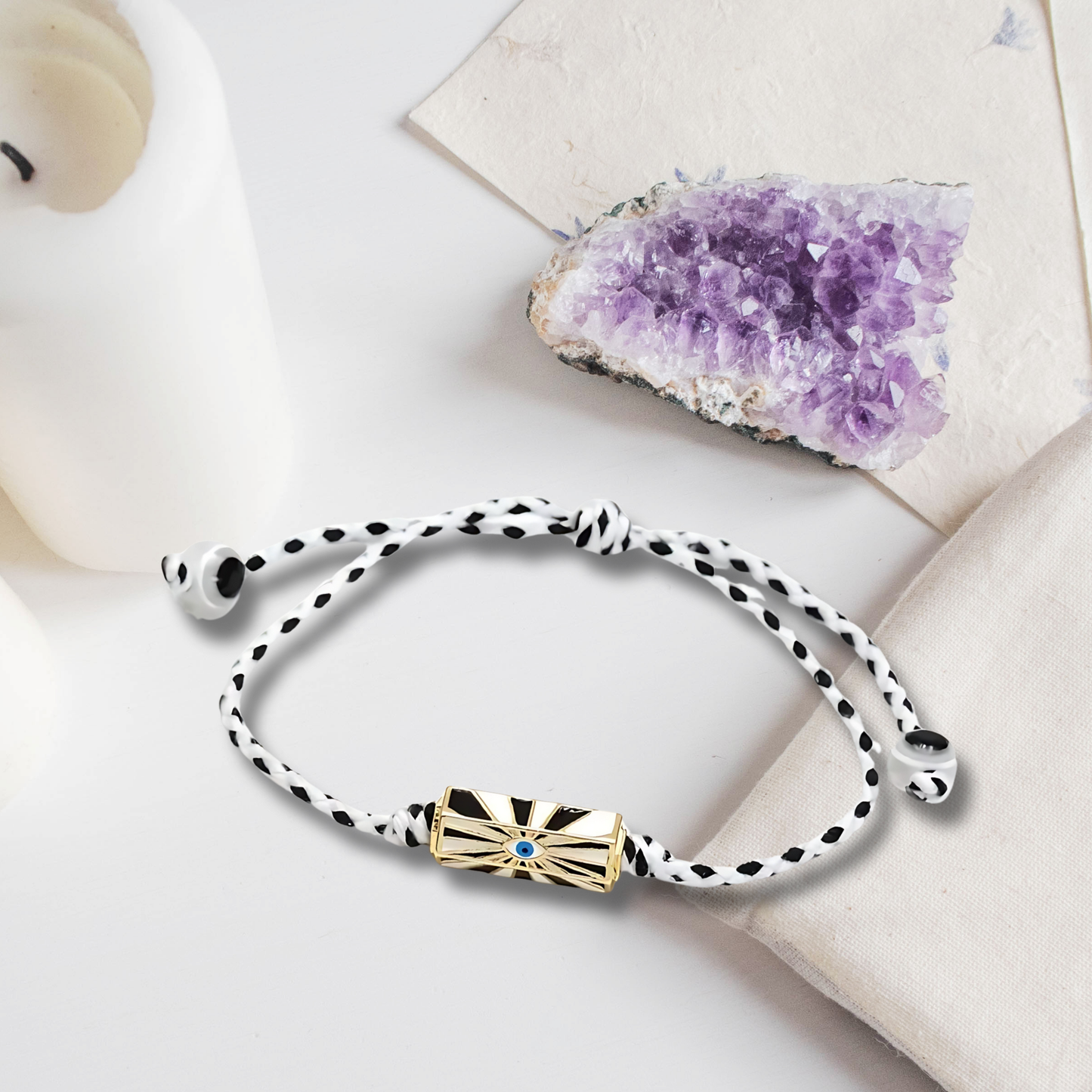 Boho Braided Eye Rope Bracelet – Adjustable & Full of Personality