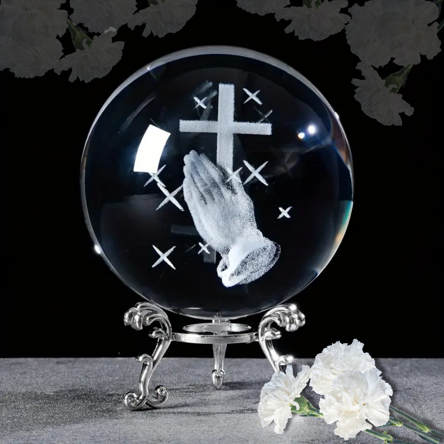 Crystal Ball -Prayer Hands