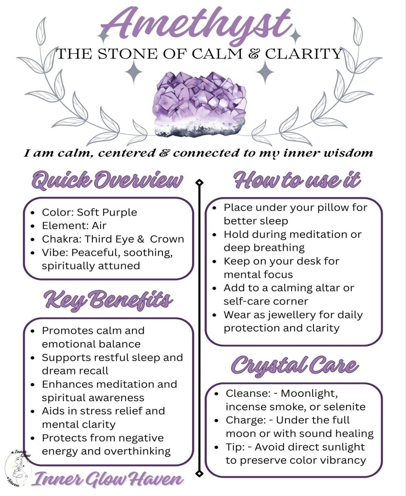 Crystal Guides - Free Digital Download -Printable