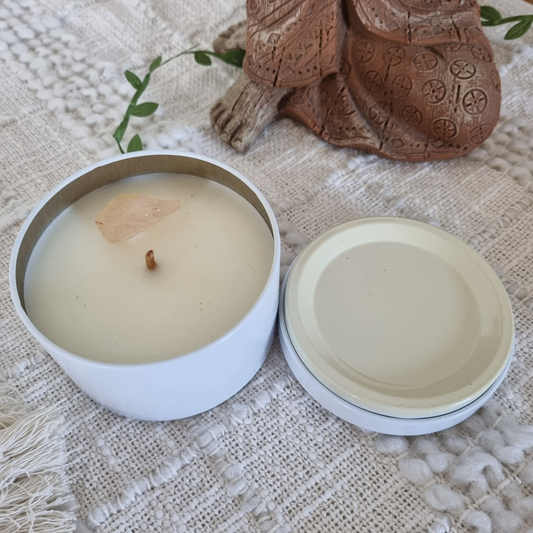 Gift box - Self Care Journal,Candle and Lapis Lazuli Pencil Tower