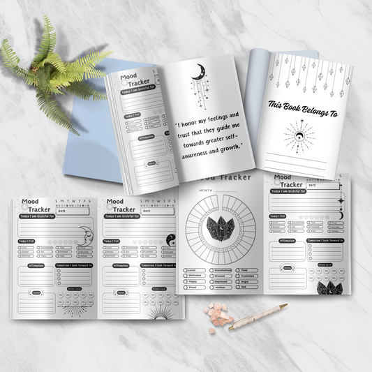 Celestial Mood tracker Journal- Daily/Monthly Digital Download -Printable