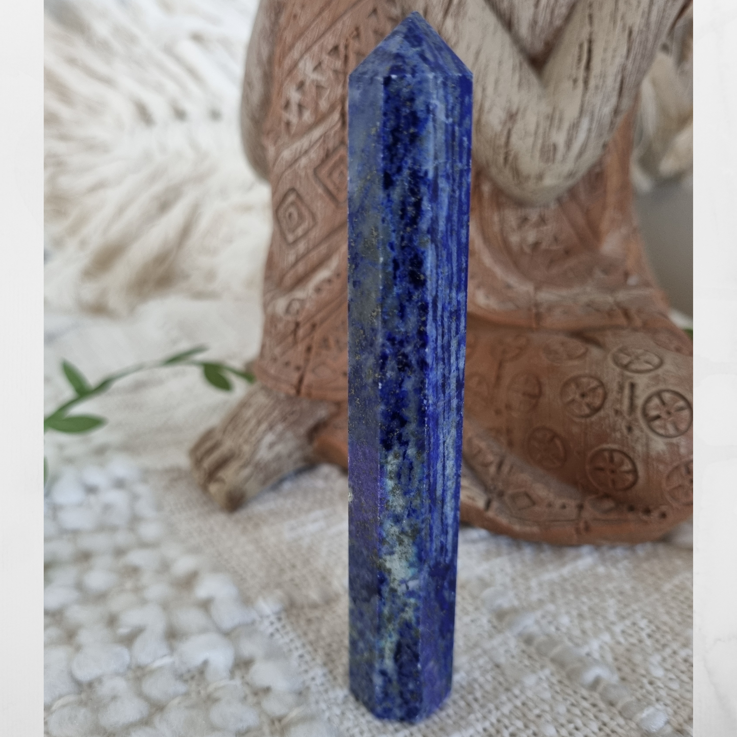 Gift box - Self Care Journal,Candle and Lapis Lazuli Pencil Tower