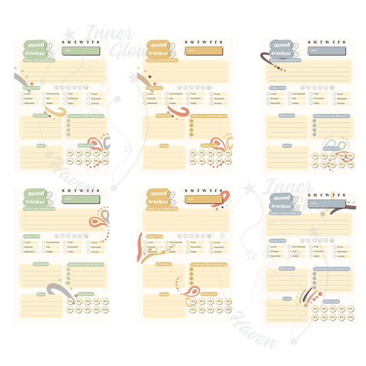 Mood tracker Journal- Daily/Monthly Digital Download -Printable