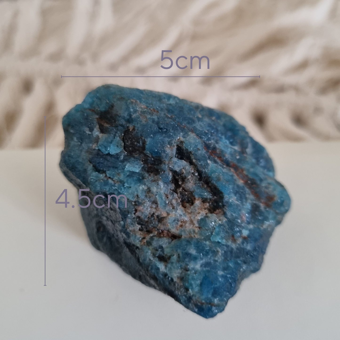 Blue Apatite – Raw Energy Stone from Madagascar sizing