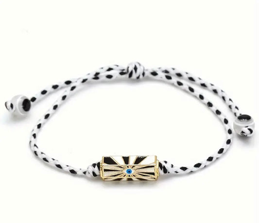 Add a bohemian touch to your look with our Boho Braided Eye Rope Bracelet