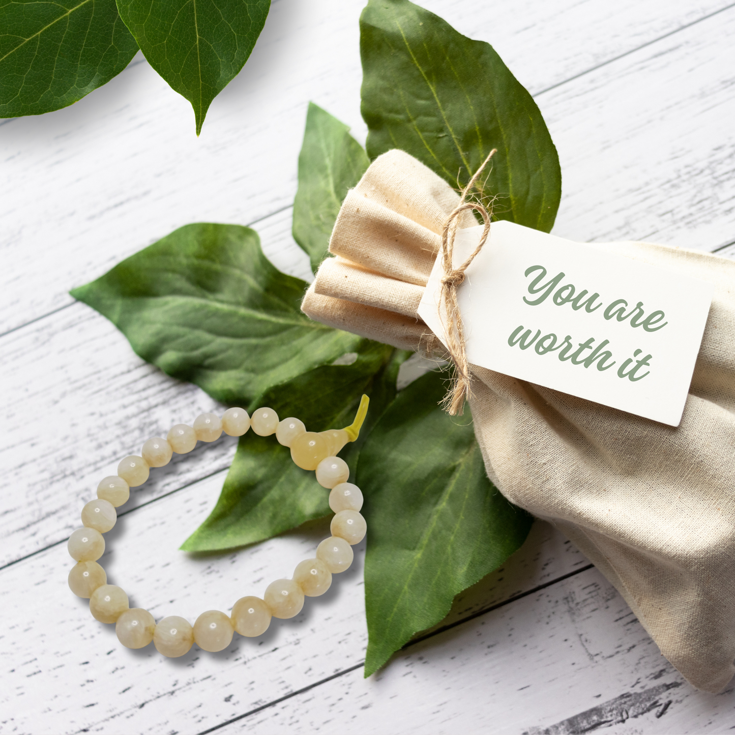 Brighten your energy with our Yellow Calcite Tumblestone Bracelet, featuring soft golden stones that radiate positivity and warmth