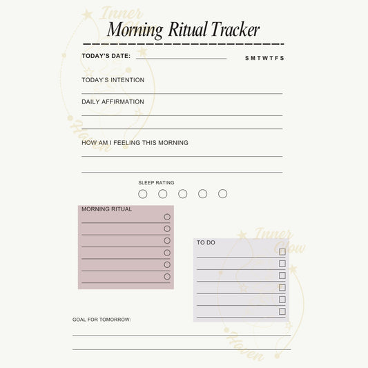 Cream Minimal Daily Routine Planner_1 with watermark