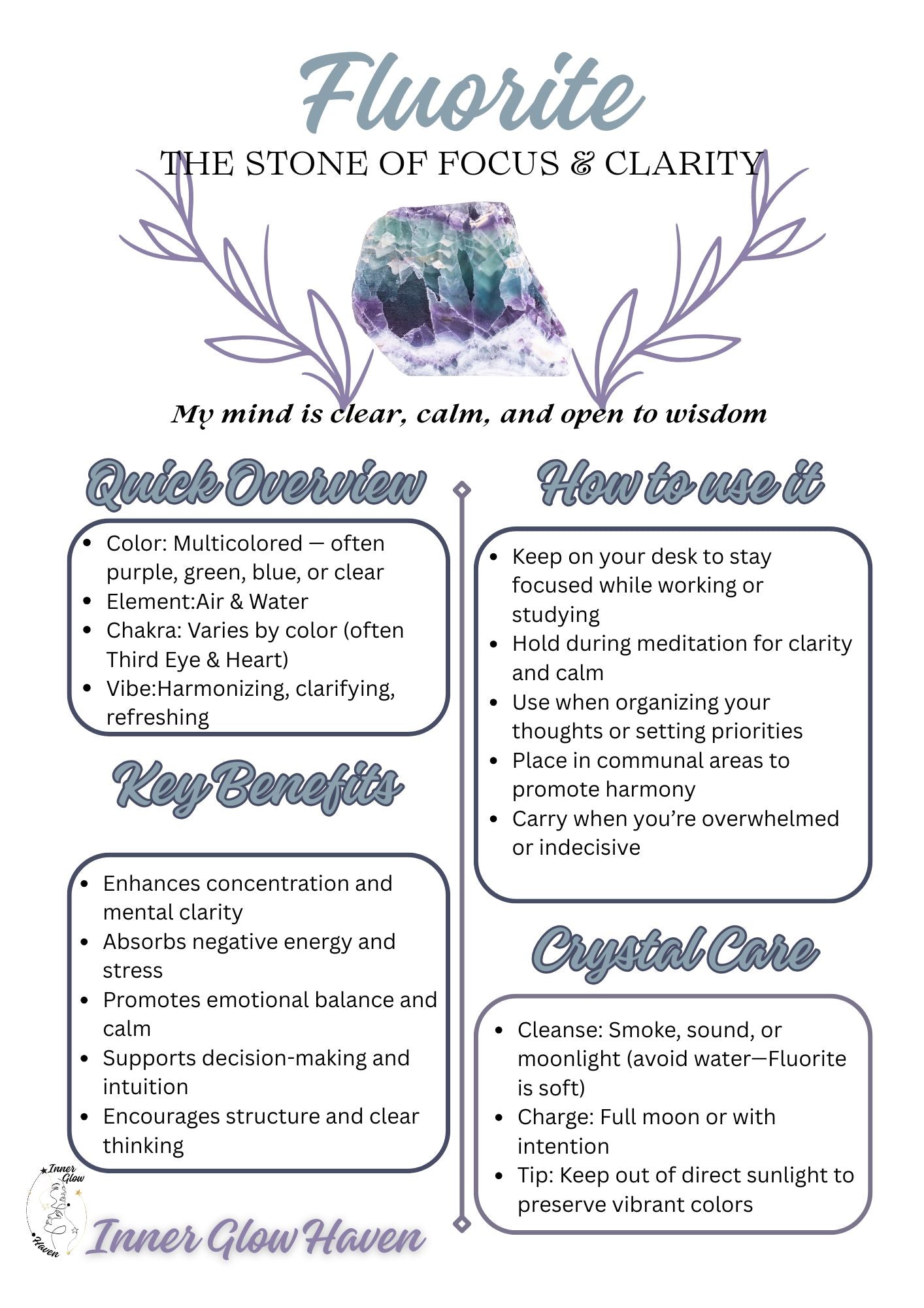 Crystal Guides - Free Digital Download -Printable
