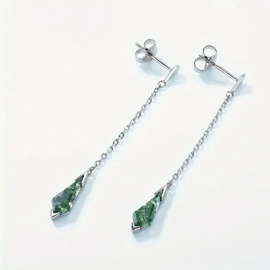 Set in 925 sterling silver, these drop earrings are perfect for everyday wear or adding quiet sophistication to a special outfit.