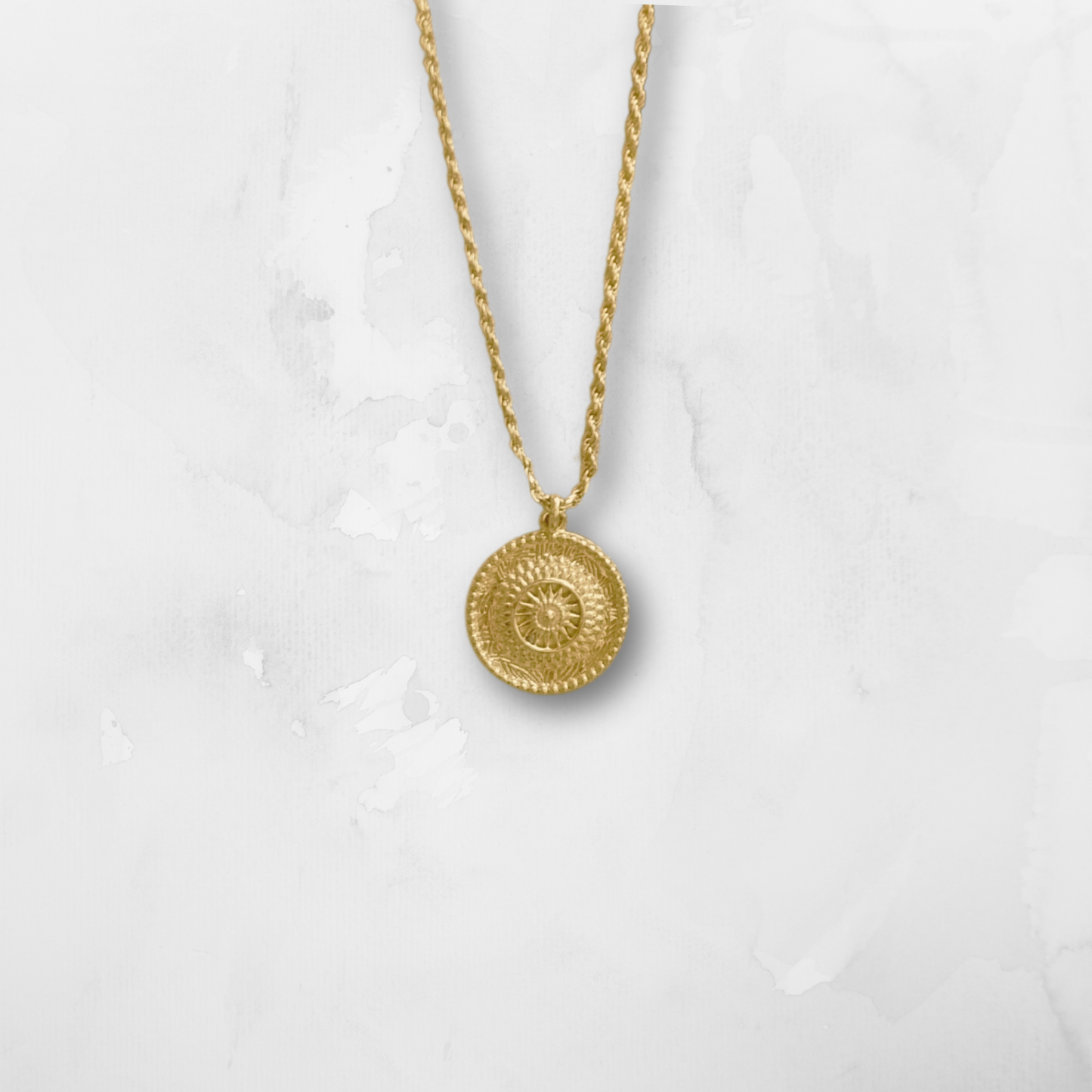 Sun Soul Necklace – 14K Gold Plated Sterling Silver Inspired by Sun, Sand & Sea