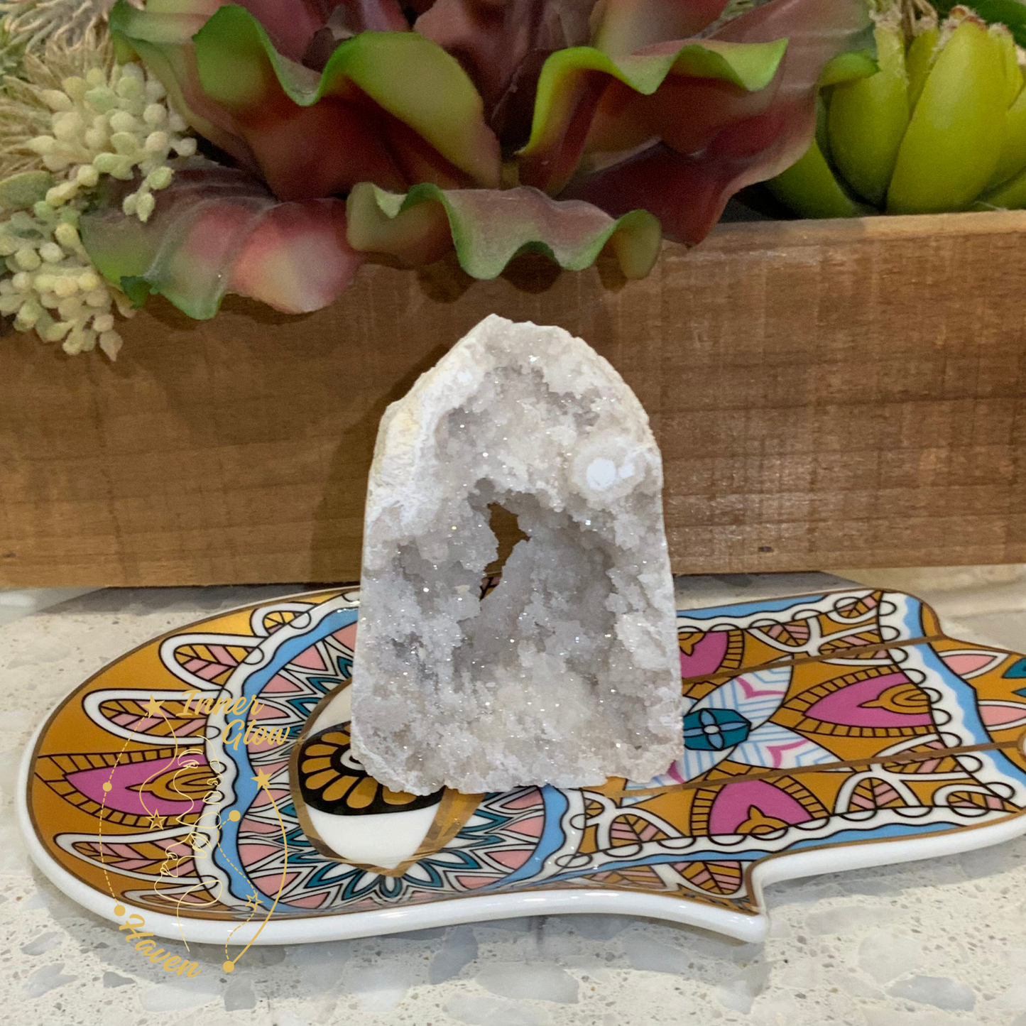Natural Quartz Cave with druzy