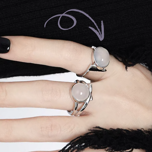Boho Moonstone Ring – Adjustable Spiritual Ring