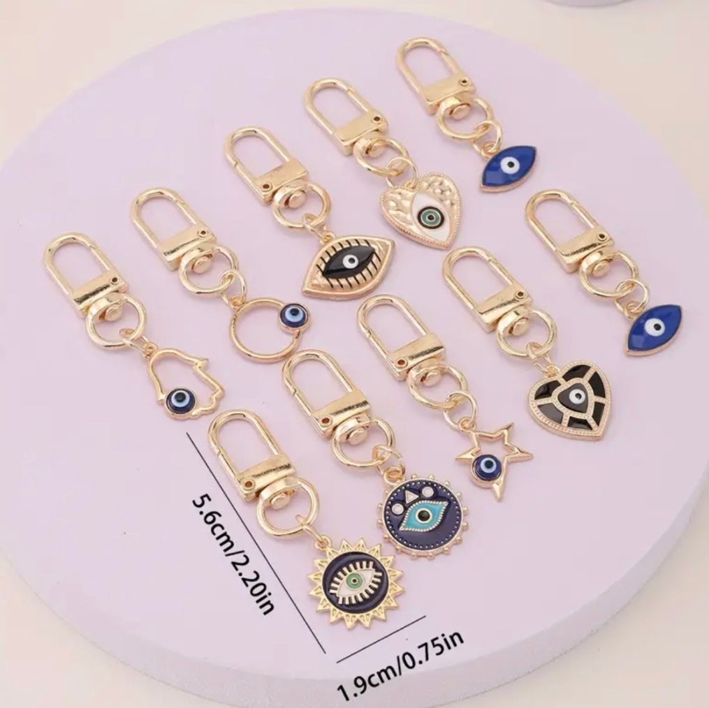 size of the selection of evil eye keyrings