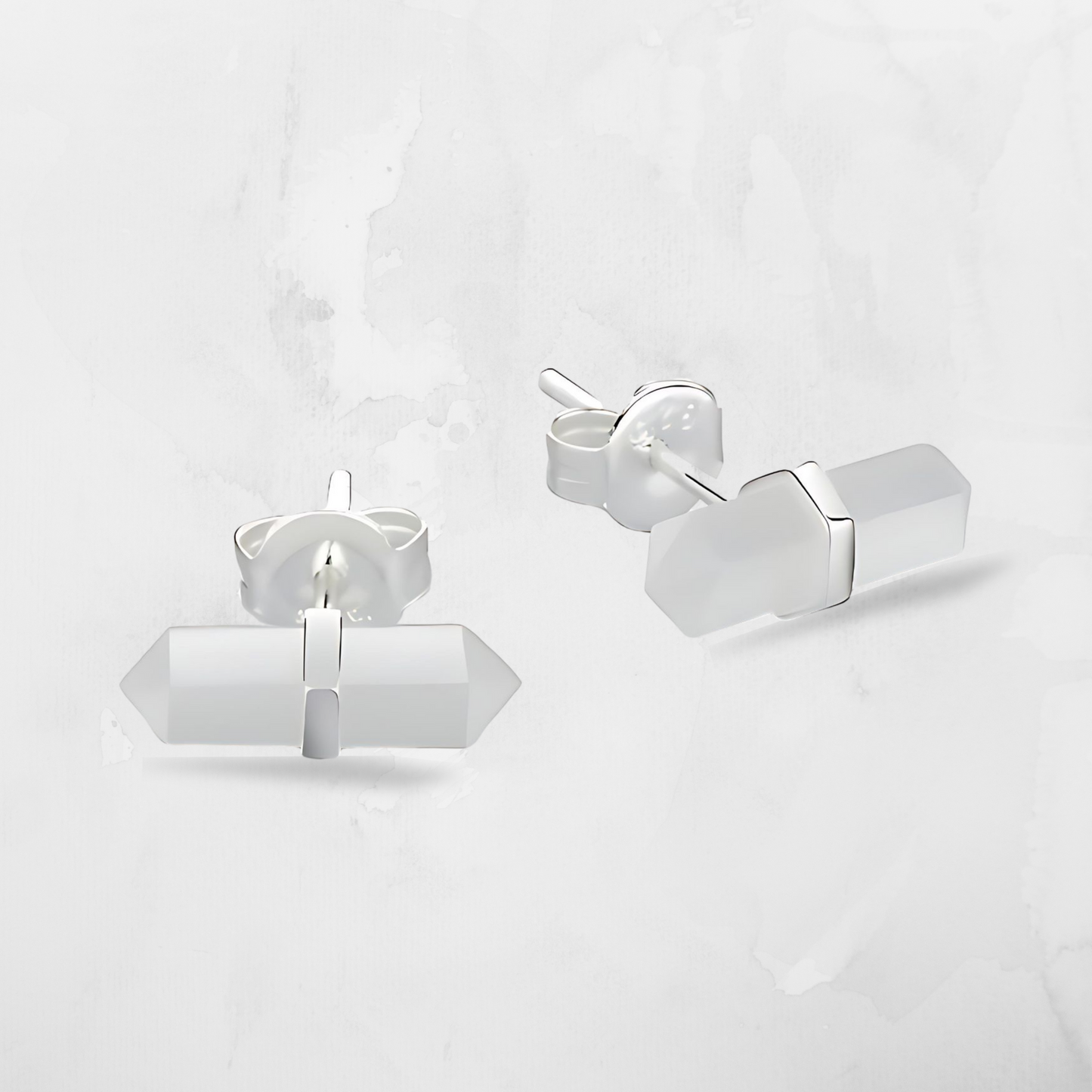 sterling silver quartz earrings