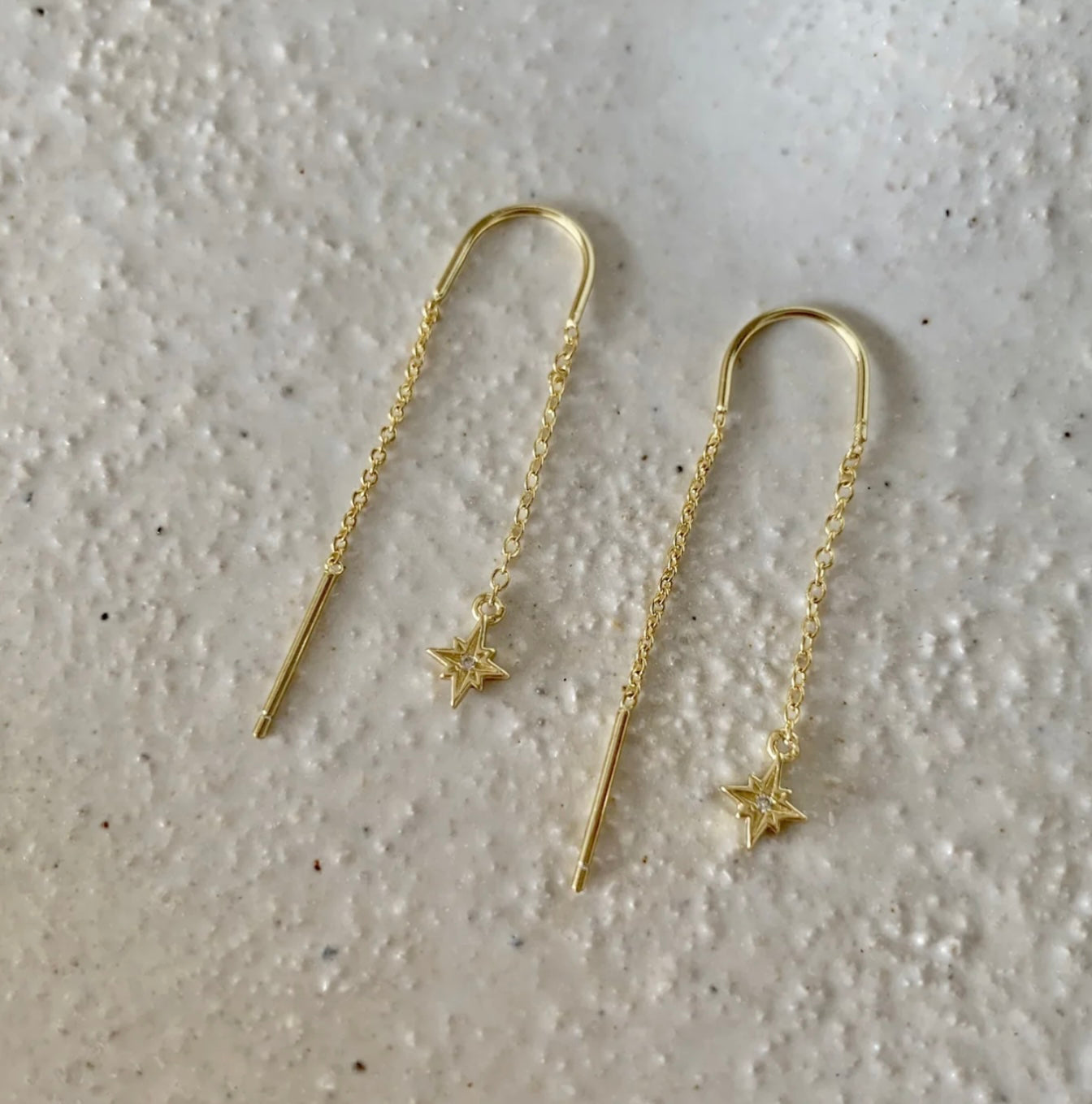 dainty star earrings, minimalist gold earrings,