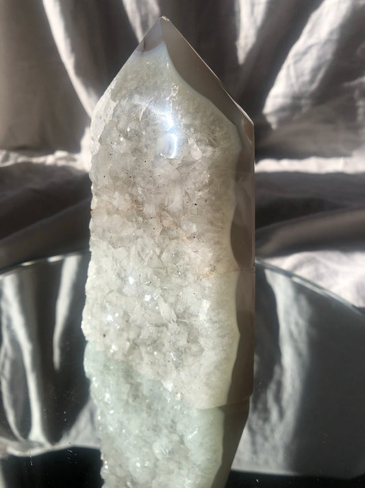 Agate Druzy Tower