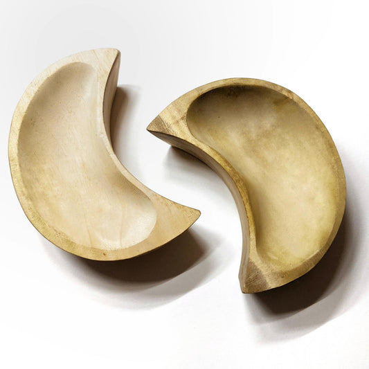 Wooden Cresent Moon Bowls