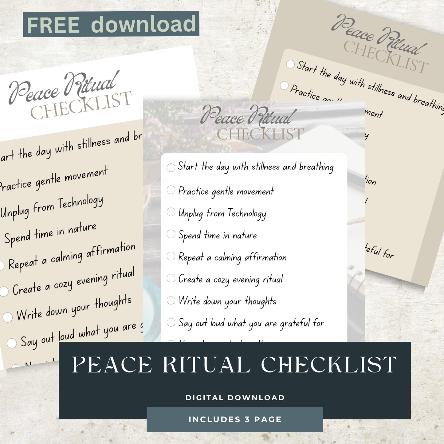 Peace Ritual Checklist