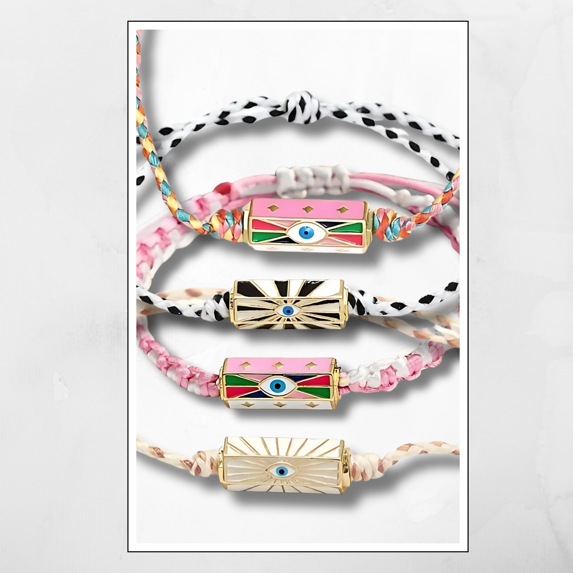 Boho Braided Eye Rope Bracelet – Adjustable & Full of Personality