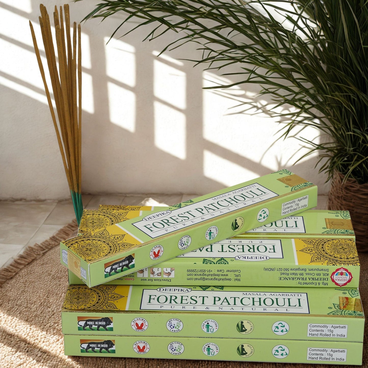 Deepika Pure & Natural incense sticks Forest Patchouli