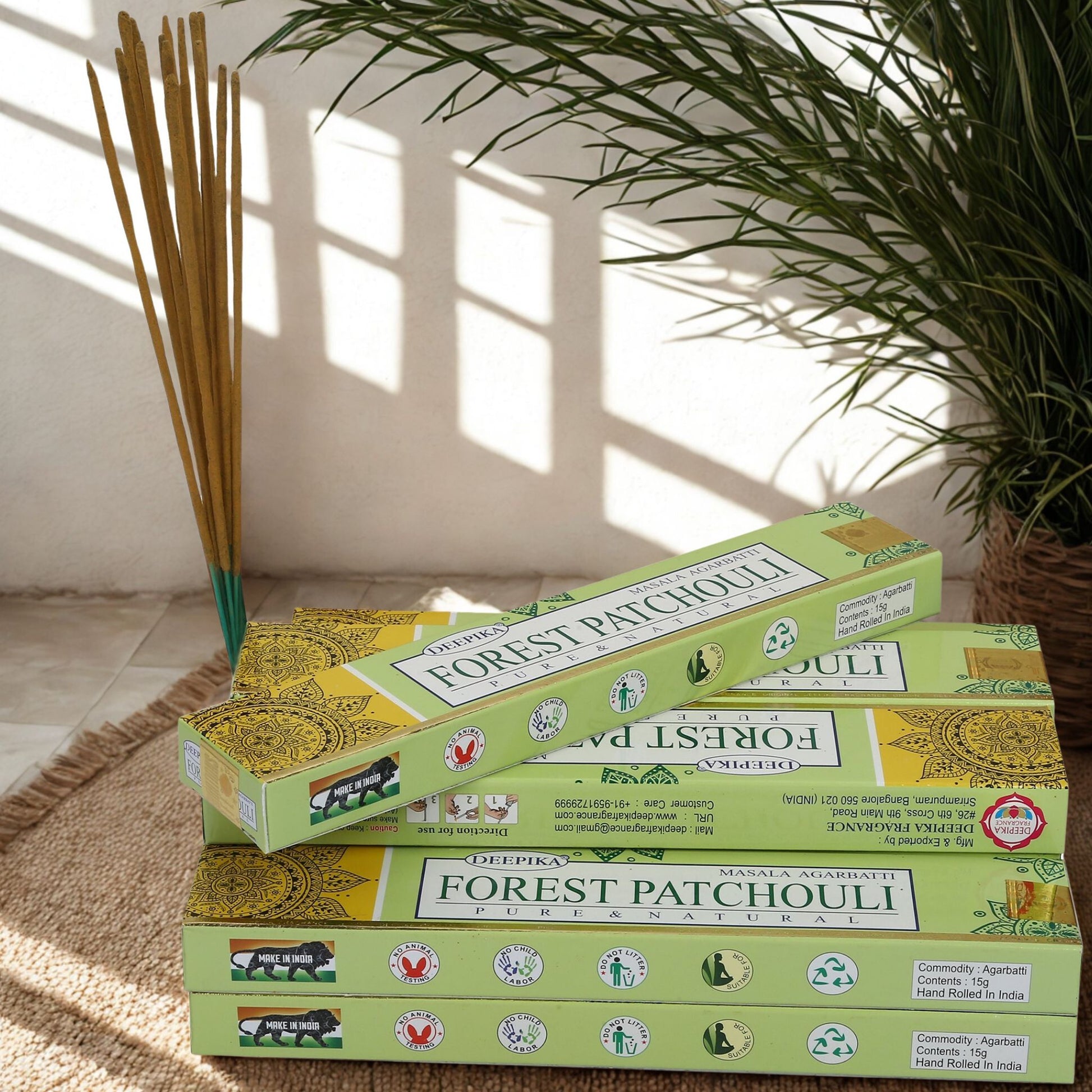 Deepika Pure & Natural incense sticks Forest Patchouli