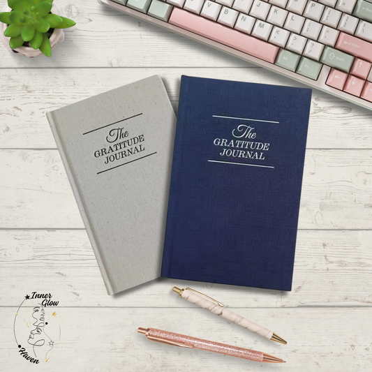 Cultivate a heart full of gratitude with our Gratitude Journal, thoughtfully designed to help you slow down, savor life’s simple moments, and build a more joyful mindset. Wrapped in a timeless linen cover in elegant navy and natural tones, this journal feels as beautiful as it is meaningful.