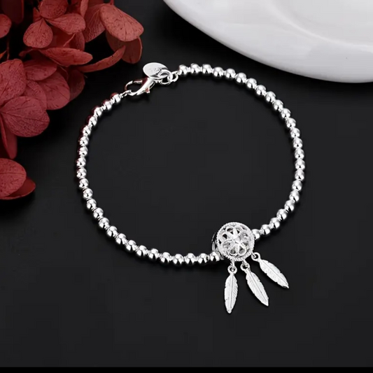 Sterling Silver Dream Catcher Bracelet – 20cm of Symbolic Elegance
