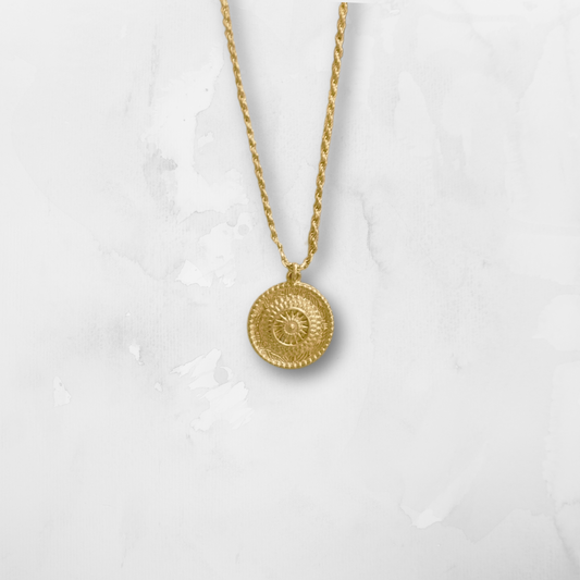 Sun Soul Necklace – 14K Gold Plated Sterling Silver Inspired by Sun, Sand & Sea