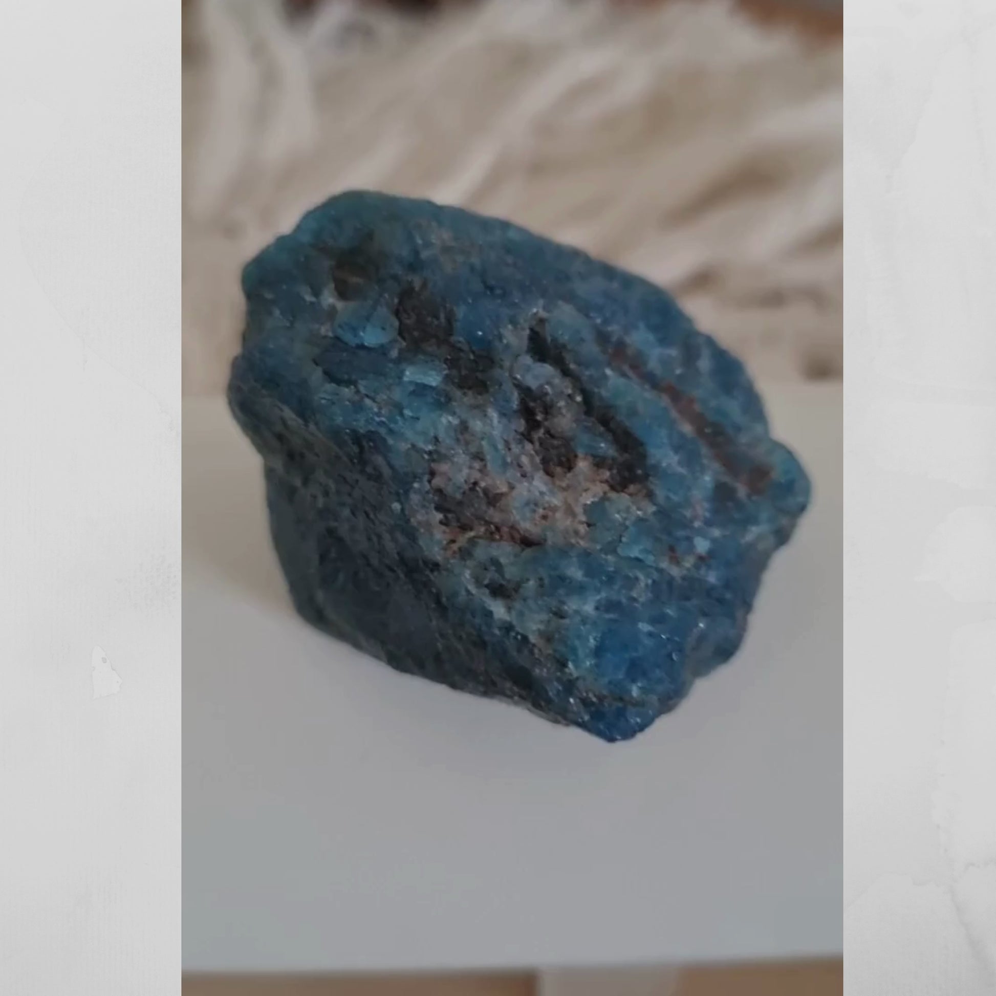 Blue Apatite – Raw Energy Stone from Madagascar other angle