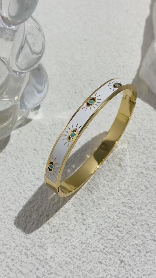 Evil Eye Patterned Bangle