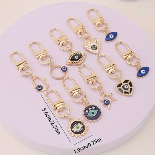 size of the selection of evil eye keyrings