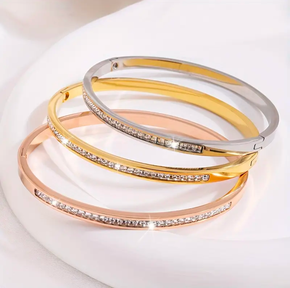 sparkle bangle for daily wear, sensitive skin jewelry