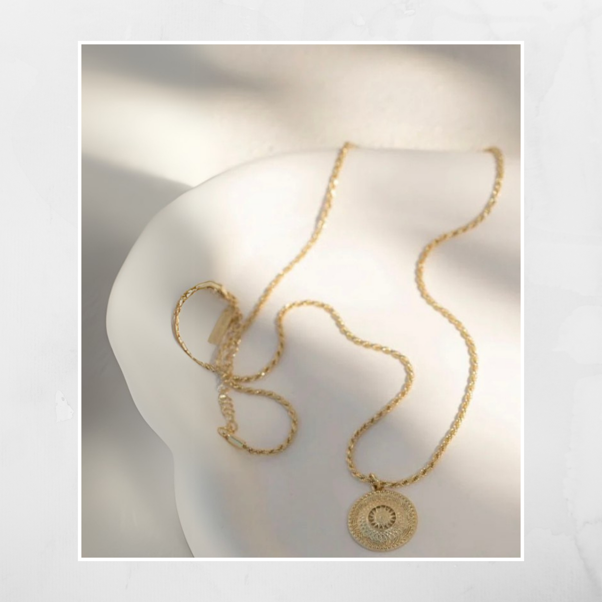 sterling silver gold necklace, coastal style necklace
