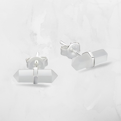sterling silver quartz earrings